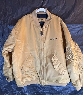 Chaqueta acolchada auténtica reversible vintage de Sean John XL Golden Rod bronceada Foto 1 de 4