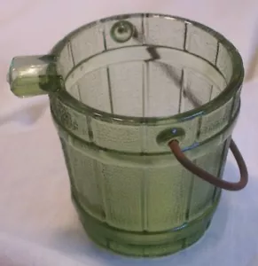Green Glass Bucket Ashtray from 1960s by Continental Can Company - Picture 1 of 2