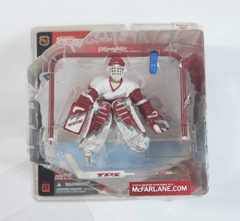 New 2001 Dominik Hasek Variant White Jersey Mcfarlane Sports Picks Red Wings* Cover