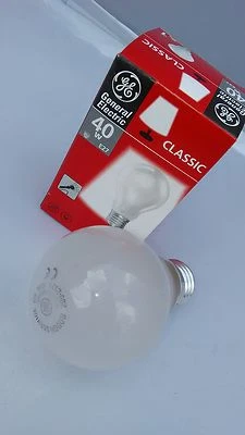 10 x GE 40W PEARL FROSTED ES E27 Light Bulb Lamp Old Style GLS Dimmable Job Lot  - Image 1 of 3
