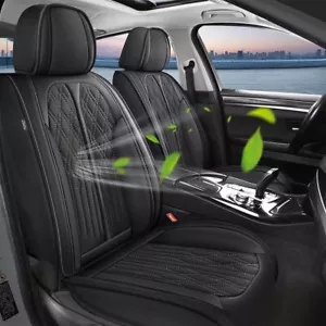 Car Front Row Cushion 2 Seat Covers Faux Leather For Toyota Tacoma 2016-2024 - Picture 1 of 6
