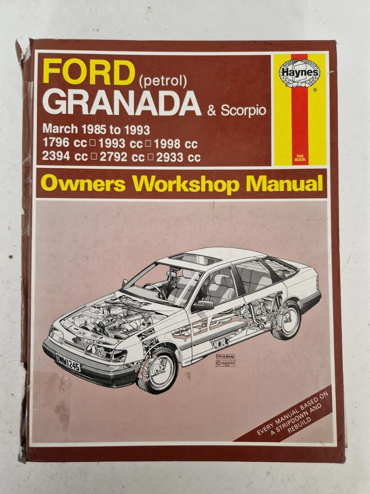 Ford Granada Mk3 & Scorpio Haynes Manual March 1985 to 1993 Petrol - Image 1 of 4
