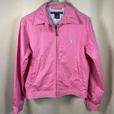 Ralph Lauren Sport винтажный Harrington маленький саржи розовый молнии Куртка Пальто - Изображение 1 из 4