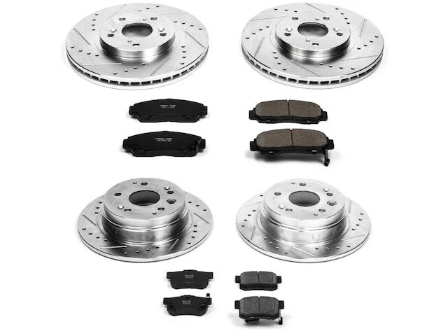 Kit de pastillas de freno y rotor delanteras y traseras 39QBGG54 para Acura CL 2001 2002 2003 Foto 1 de 1