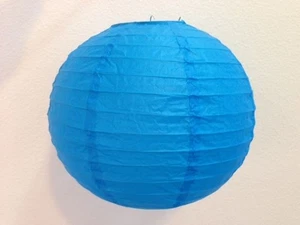 10pcs CHINESE JAPANESE PARTY DECORATION BLUE PAPER LANTERN 12" - Picture 1 of 1