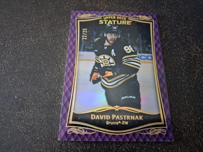 2023-24 Stature - David Pastrnak - Purple 22/25 - Image 1 of 2