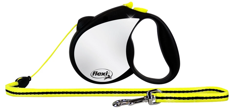 Trela de plástico retrátil Flexi Neon PN2.266.S NEO15 amarela neon 16 L pés - Imagem 1 de 1