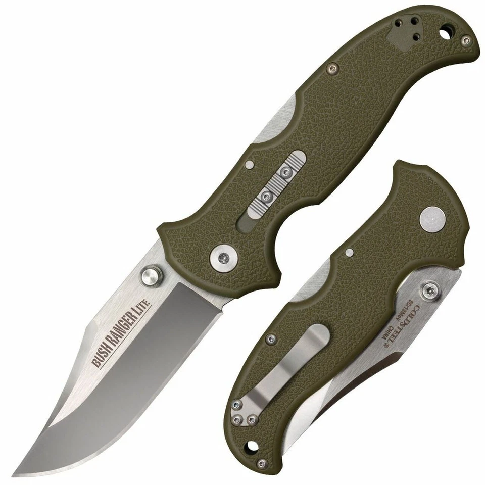 Cuchillos de acero frío Bush Ranger Lite Lockback 21A 8Cr13MoV acero inoxidable OD verde GFN Foto 1 de 1