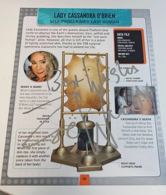 SIGNED ZOE WANAMAKER DR WHO CHARACTER BOOK PAGE CHARITY AUCTION CASSANDRA - Image 1 of 4