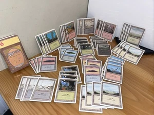 MTG Revised Edition Starter Deck Box et 60 Basic Land 1994 Magic The Gathering - Photo 1/10