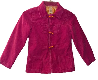 Gymboree вельветовая куртка ярко розовый оранжевый очки девочек 7/8 карманы с подкладкой школы - Изображение 1 из 4