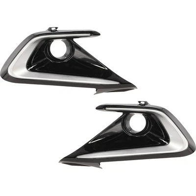 Set of 2 Fog Light Trims Driving Lamp  Driver & Passenger Side Left Right Pair - Image 1 of 4