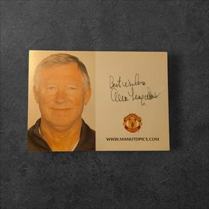 Club Issued Sir Alex Ferguson Autographed Card United - Picture 1 of 2