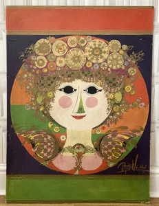 Vintage Björn Wiinblad Original Poster Wandbild Dänemark Engel 85 cm groß - Bild 1 von 20