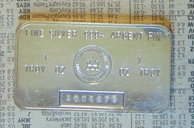 ROYAL CANADIAN MINT #A006675  ~ 1 TROY OZ .999 FINE SILVER ARGENT FIN BAR - Image 1 of 2