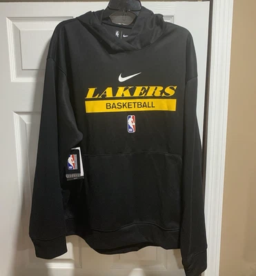 Sudadera con Capucha Nike Los Angeles Lakers DRI FIT Edición Estándar NBA Negra DORADA PARA HOMBRES TALLA 2XL Foto 1 de 4