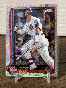 2025 Topps Chrome SEIYA SUZUKI Cubs FANATICS Exclsv Topps Refractor #210 - Picture 1 of 2
