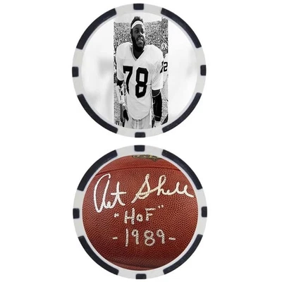 Art Shell SIGNED Poker Chip #5 - Top 100 NFL Football Player - Image 1 of 2