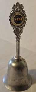 NASA Kennedy Space Center Souvenir Bell Silver Plate 4" Tall - Picture 1 of 5