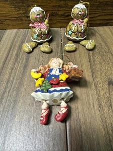 Drei Wackelbeine Weihnachtsschmuck 2 Lebkuchenmann und 1 Engel - Bild 1 von 13