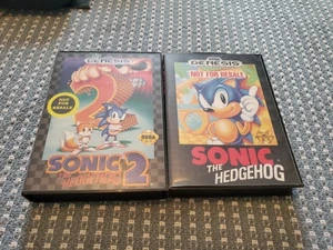 Sonic the Hedgehog 1 + 2 Bundle: Sega Genesis Both CIB - Not For Resale - Picture 1 of 10