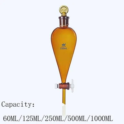 Dispensing funnel Laboratory Lab Chemistry Glassware PTFE 60-1000ML - Image 1 of 4