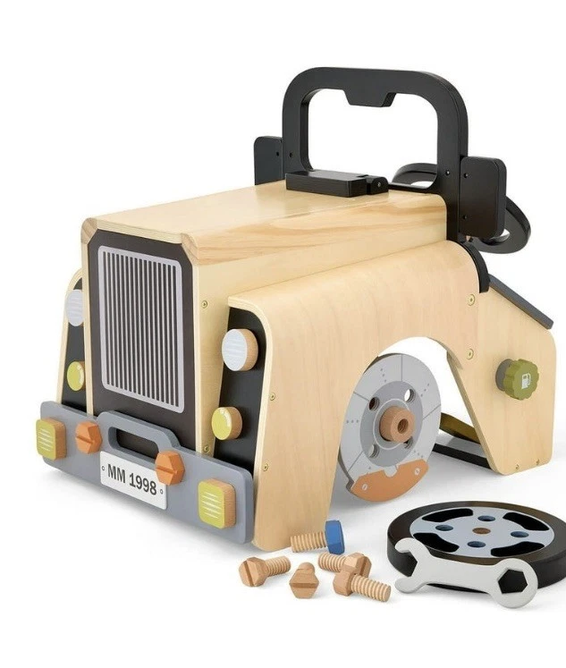 Member’s Mark Wooden Car Mechanic Playset Kids Pretend Garage Workshop Toy NEW - Image 1 of 4