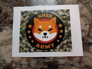 SHIBA ARMY "Jungle camouflage" Shiba Inu investor stickers! 3.5 x 3.0 - Picture 1 of 1