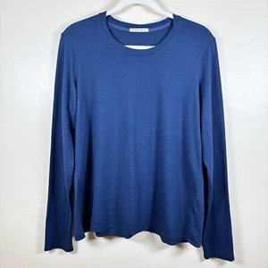 Camiseta deportiva micro modal capa marina espalda dividida manga larga azul marino talla grande - Imagen 1 de 6