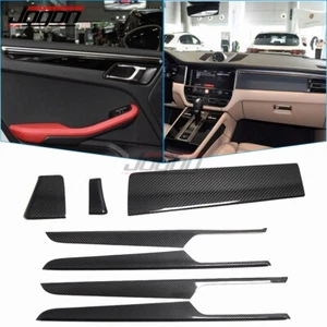 Carbon Interior Console Dashboard Door Panel For Porsche Macan GTS T S Turbo 19+ - Imagen 1 de 9