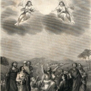 c1840s Engraved Antique Print Separation Apostles W.E Tucker Grahams Magazine 2N - Bild 1 von 3