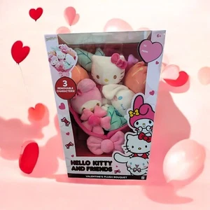 Hello Kitty & Friends Plush Flower Bouquet Valentine’s Day 12" -9 Plush Included - Picture 1 of 4