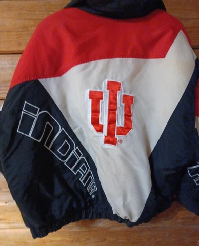 Vintage Indiana University Turbo Sportswear Jacket L Collegiate Licensed Product Cover