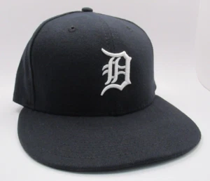 Detroit Tigers New Era Fitted Hat Sz 7 Plain Logo MLB On Field 59FIFTY MUSA - Picture 1 of 10