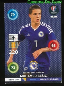 263 MUHAMED BESIC BOSNIA CARTE CARD ADRENALYN ROAD TO UEFA EURO 2016 PANINI O - Picture 1 of 2