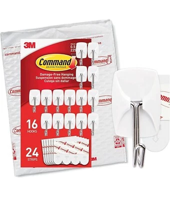 Command Small Wire Hooks Organizer 0.5 lbs Capacity - 12 Hooks FREE SHIPPING - Image 1 of 4