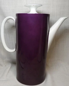 ROSENTHAL DEEP PURPLE Coffee Pot 9.5" WILL MATCH ISIS NEW NEVER USED Germany - Picture 1 of 6