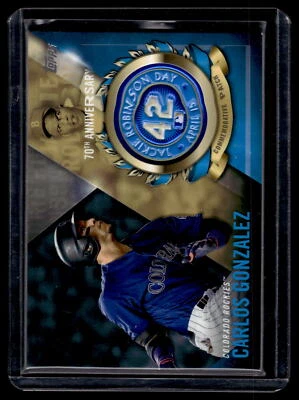 Carlos Gonzalez 2017 Topps Series 1 Jackie Robinson Patch Card  #JRPC-CG - Image 1 of 2