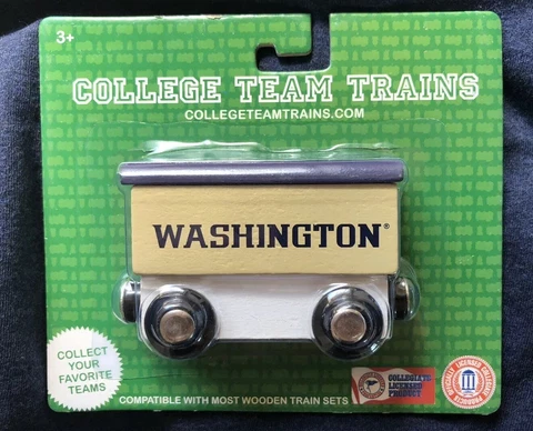 University Of Washington Magnetic Wooden Toy Train Boxcar by College Team Trains Cover