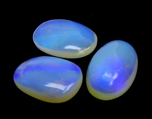 7.50 Ct Natural Australian Blue Fire Opal Gemstones Wholesale Opal Cabochon Lot. - Picture 1 of 4
