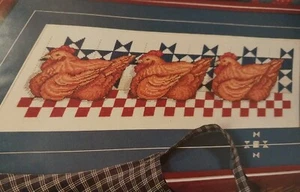 Three French Hens Chicken Country OOP Magazine Cross Stitch Pattern (T) - Picture 1 of 1