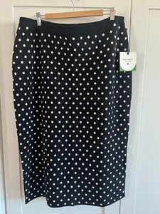 Women's Mini Black Polka Dot Sweater Midi Skirt - Size 1X - KATE SPADE x Target - Picture 1 of 5