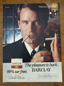 1981 Barclay Cigarettes Vintage Print Ad/Poster Retro Man Cave Bar Art Décor 80s - Picture 1 of 1