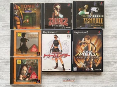 SONY PlayStation PS 1 2 Tomb Raider 1 2 3 4 5 & Beautiful Fugitive & Anniversary - Image 1 of 4