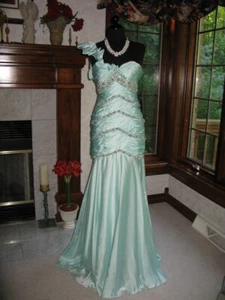 Mac Duggal 80068 mintgrün atemberaubendes Festzug Gala Kleid Dress Gr. 4 SALE neu mit Etikett! - Bild 1 von 6