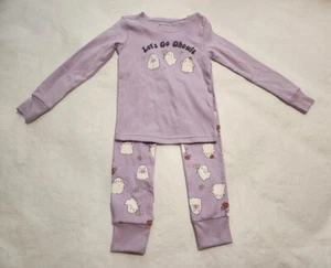 NWT Old Navy Halloween Ghost Let's Go Ghouls Pajamas PJs 2PC 4T Toddler Girl - Picture 1 of 1