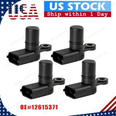 Paquete de 4 sensores de posición del árbol de levas para Chevy GMC Buick Cadillac 2010-2020 12615371 Foto 1 de 4