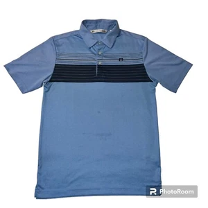 Travis Mathew Golf Polo Men’s Size Small Blue With Dark Blue Short Sleeve - Picture 1 of 8