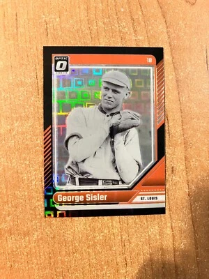 Béisbol Donruss 2024 - George Sisler - #22 Negro Pandora Óptico Cromo Prizm Foto 1 de 2