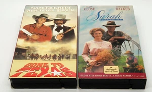SARAH PLAIN AND TALL & GONE TO TEXAS VHS Western TV Mini-Series HALLMARK FS OOP - Imagen 1 de 7